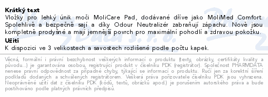 MoliCare Pad 2 kapky Mini P30 (MoliMed Comf. mini)