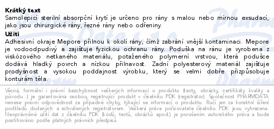 Náplast Mepore 6x7cm 60ks samolepící sterilní