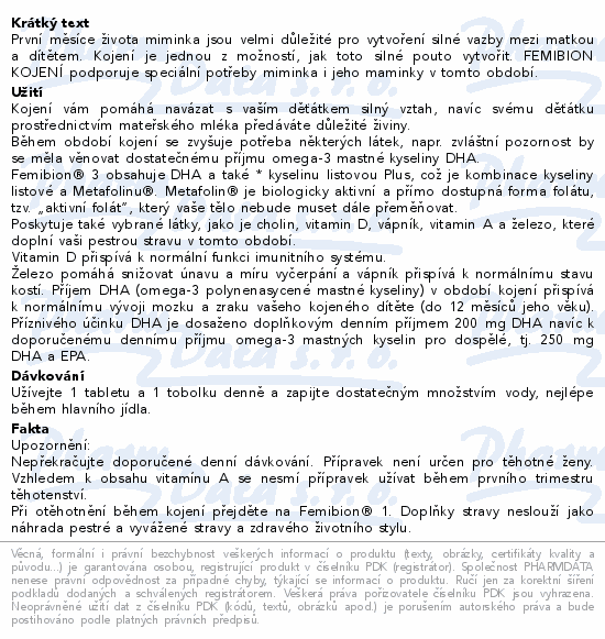 Femibion 3 Kojení tbl.28 + tob.28