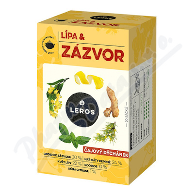 LEROS Cajovy dychanek Lipa&Zazvor 20x2g