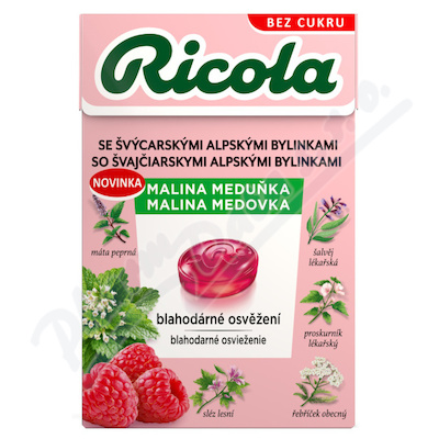 RICOLA Malina medunka bez cukru 40g