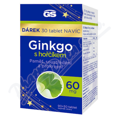 GS Ginkgo 60mg s horcik tbl.90+30 darek