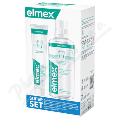 elmex Sens.ustni voda 400ml+zubni p.75ml