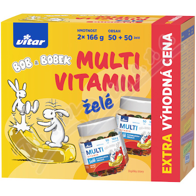 Vitar Multivit.Bob a Bobek zele 2x50ks