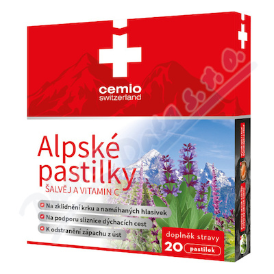 Cemio Alpske pastilky Sal.a vit.C,pst.20